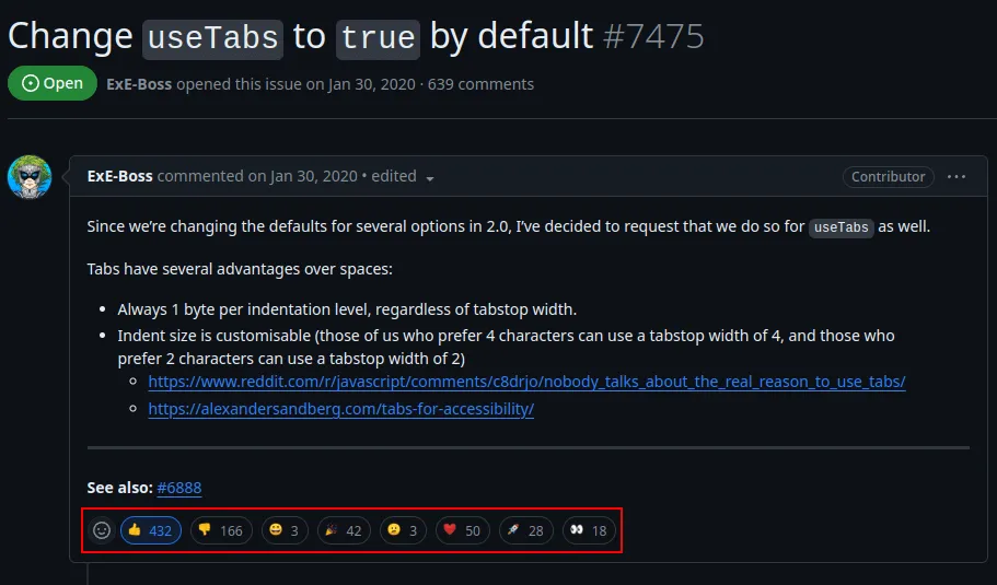ریاکشنها در گیتهاب